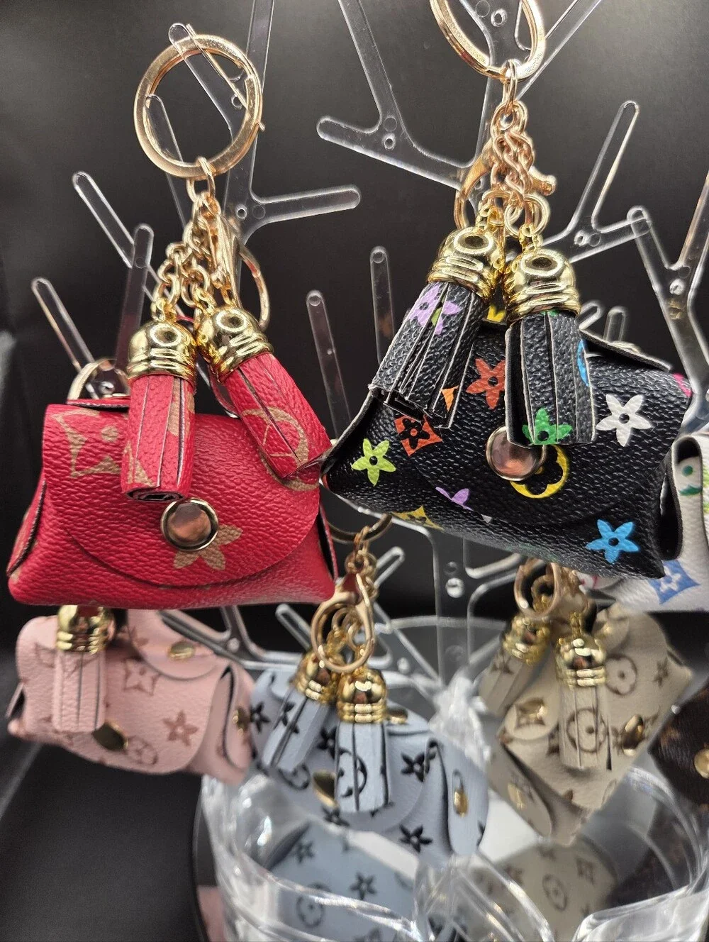 New Novelty Faux Leather Bag Charm / Keychain